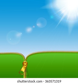Abstract Background with Zipper Vector Illustration EPS10