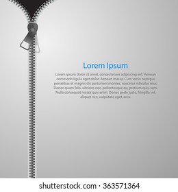 Abstract Background with Zipper Vector Illustration EPS10