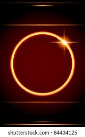 Abstract background-Circle Border with lens star.  Vector Illustration.