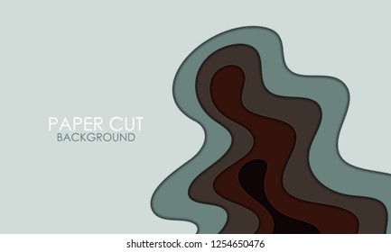 
Abstract background.Colour wavy paper layers. Paper cut style.