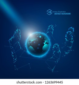 Abstract background.Dominate the world.Vector Illustration.
