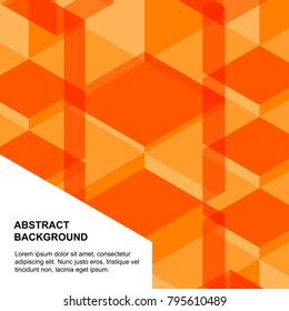 abstract background,EPS10 Design Graphic Concept box square color Orange blend with color Different level
