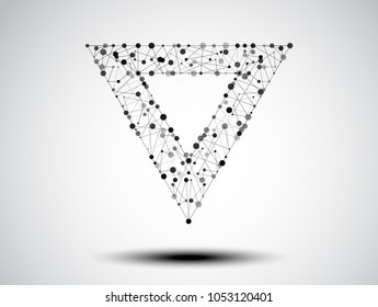 Abstract background.Geometric connecting lines and dots.Connection science and technology.Molecular structure dna or neuron composition.Graphic background for design.Vector illustration.