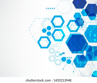 abstract background.geometric futuristic hexagon shape.