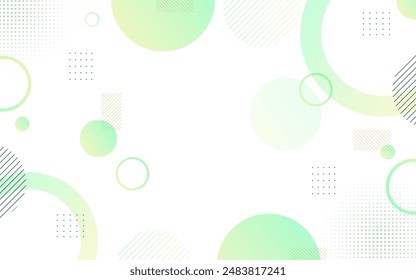 Abstract background,geometric shape, green and yelow, circle, halftone. Memphis, eps 10.