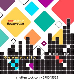 Abstract. Background.Geometric Shapes Black. Diamonds Vector EPS 10