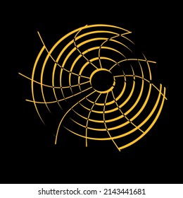vector web de araña dorada con diseño de lujo