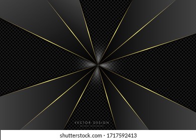   Abstrakter Hintergrund.grau und goldene Linie.Dunkler Raum, modernes Design.Vektorillustration Illustration.Eps10