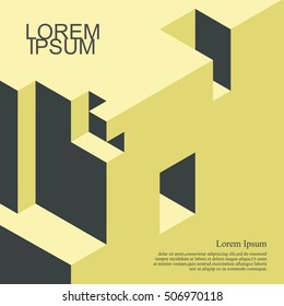  Abstract background,Isometric cover design. Architecture book. bussiness backgrounds with trendy design. Applicable for Covers, Placards, Posters, Flyers and Banner Designs.vector illustration