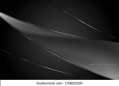   Fondo abstracto.Lujo de diseño moderno negro y gris.Diseño para banner, negocios, presentaciones, volantes, carteles.Ilustración vectorial.Eps10