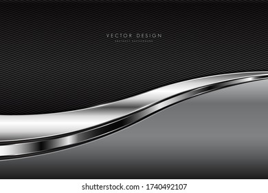   Abstract background.Luxury of black and gray with silver glossy.Modern design.Layout for banner, business, presentations, flyers, posters.Vector illustration.Eps10