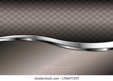   Abstract background.Luxury of brown and silver.Modern design.Layout for banner, business, presentations, flyers, posters.Vector illustration.Eps10