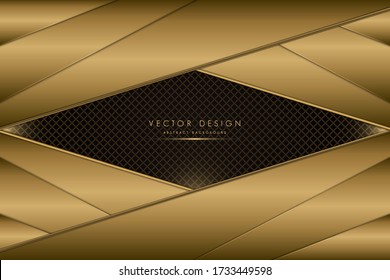  Abstract background.Luxury of gold with dark space modern design.Vector illustration.Eps10