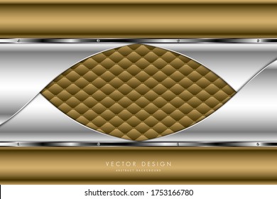   Abstract background.Luxury of gold and silver.Modern design.Layout for banner, business, presentations, flyers, posters.Vector illustration.Eps10