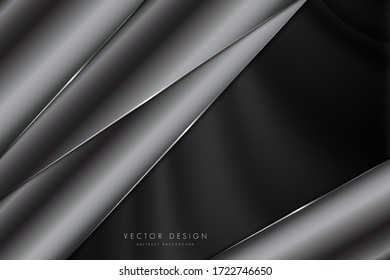   Abstract background.Luxury of gray metallic modern design.Layout for banner, business, presentations, flyers, posters.Vector illustration.Eps10