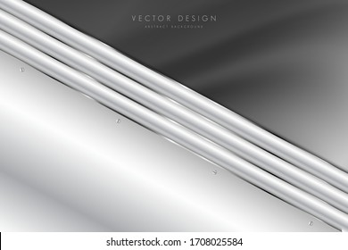   Abstrakter Hintergrund.Luxus von grauem metallischem Design.Layout für Banner, Geschäftsleute, Präsentationen, Flyer, Plakate.Vektorgrafik.Eps10