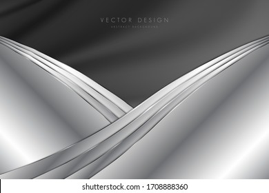   Abstract background.Luxury of gray metallic modren design.Layout for banner, business, presentations, flyers, posters.Vector illustration.Eps10
