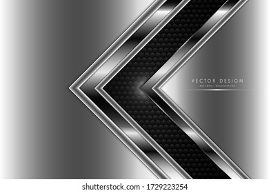 Abstract background.Metallic of gray with carbon fiber.Dark space technology concept.Vector illustration.Eps10