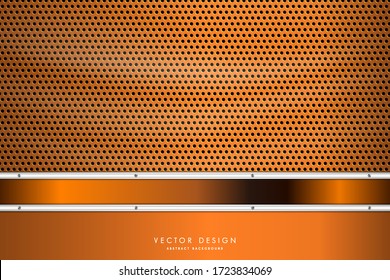 Abstract background.Metallic of orange.Modern design.Vector illustration.Eps10