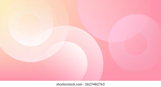 abstract background.modern.minimalist.pink and yellow gradations.circle effect.memphis.trendy .eps 10