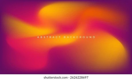 Abstract Backgroundn Abstract fluid gradient background. Blurred background in warm red, orange, and yellow tones. Autumn colors vector illustration. Modern abstract design.