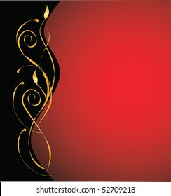 abstract background,red and gold
