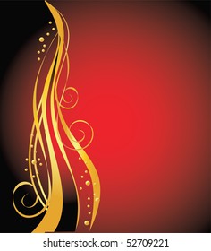 abstract background,red and gold