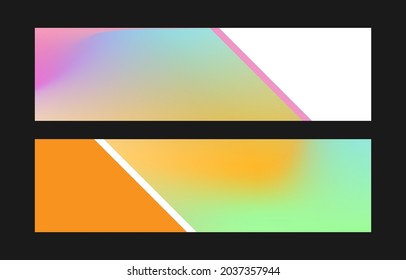 Abstract backgrounds or Banner set of soft cloud background in pastel colorful gradation. 