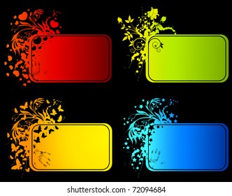 Abstract backgrounds with beautiful flowers. Vector