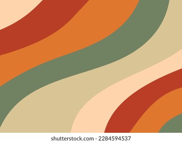 fondo abstracto con arco iris boho, olas, puntos, líneas delgadas. Ilustración vectorial colorida de moda para medios sociales, diseño casero, en estilo vintage.