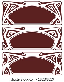 Abstract backgrounds from the bound lines in style art-nouveau  