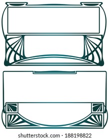 Abstract backgrounds from the bound lines in style art-nouveau  