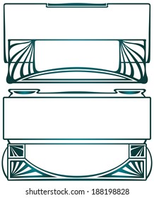 Abstract backgrounds from the bound lines in style art-nouveau  