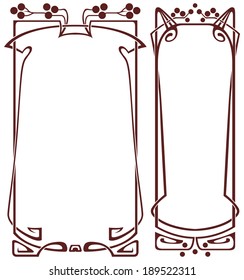 Abstract backgrounds from the bound lines in style art-nouveau  