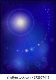 Abstract backgrounds with bright light-spots, specks of light and stars. 