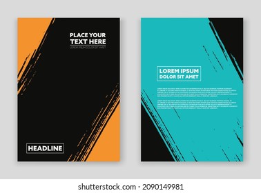 Abstract  backgrounds with brush strokes.Vector grunge brochure,flyer design.
