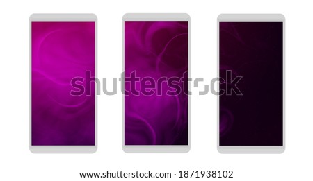 Abstract backgrounds for cell phones.Templates or screensavers for mobile applications.Colored realistic smoke or fog.Realism.Backgrounds for gadgets.White background.Copy space.Vector.
