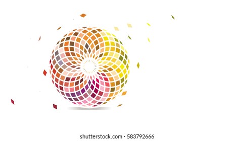 Abstract backgrounds circle pastel colors on the move
