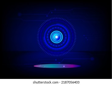 Abstract backgrounds circle radar scan hi-tech data science technology  wallpaper backdrop vector illustration 