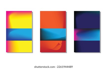 abstract backgrounds collection with beautiful smooth gradation colors, colorful backgrounds for poster flyer banner backdrop.vertical banner.cool fluid background vector illustration.