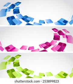 Abstract backgrounds with color rectangles