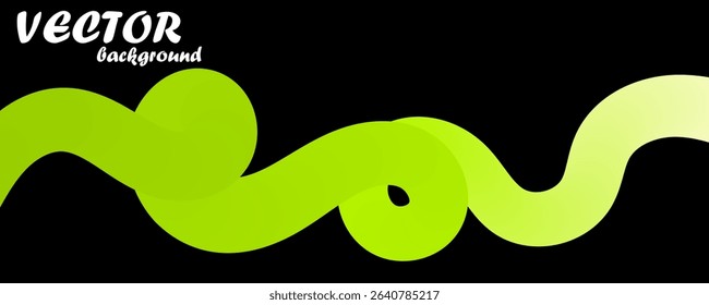 Abstract Backgrounds with Color Squiggle Lines. Rainbow Gradient Design Elements