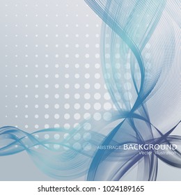 Abstract backgrounds with colorful wavy lines. Elegant wave design. Vector technology.