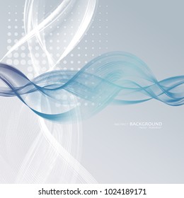 Abstract backgrounds with colorful wavy lines. Elegant wave design. Vector technology.