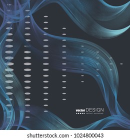 Abstract backgrounds with colorful wavy lines. Elegant wave design. Vector technology.