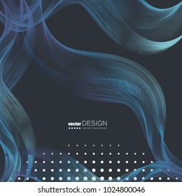 Abstract backgrounds with colorful wavy lines. Elegant wave design. Vector technology.