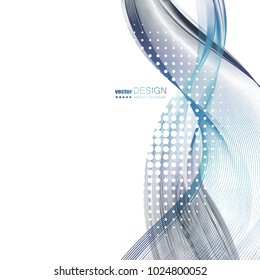 Abstract backgrounds with colorful wavy lines. Elegant wave design. Vector technology.