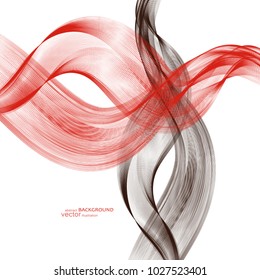 Abstract backgrounds with colorful wavy lines. Elegant wave design. Vector.