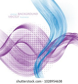 Abstract backgrounds with colorful wavy lines. Elegant wave design. Vector technology.