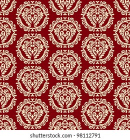 Abstract backgrounds, damask ornament, vintage seamless pattern, vector wallpaper, floral fashion fabric and arabesque wrapping with graphic element for decoration and design